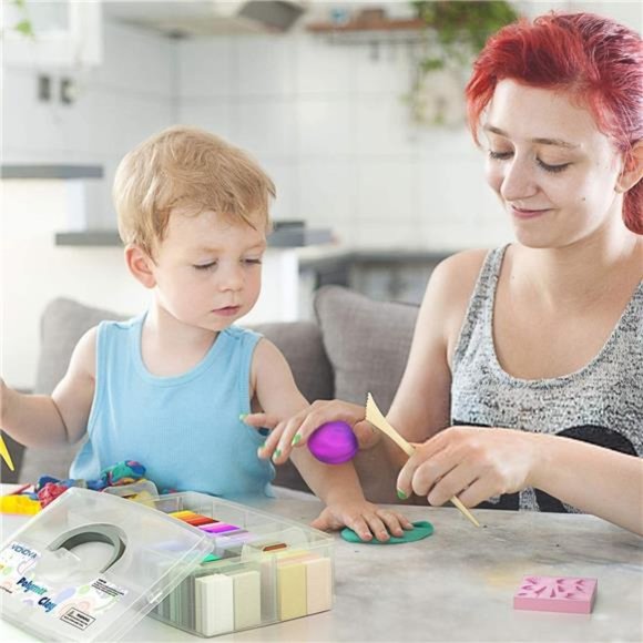 80 Colors Polymer Clay with Tools and Accessories Non-Stick, Non-Toxic for Kids - Picture 5 of 7